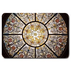 Stained Glass Window Glass Ceiling Large Doormat  by Pakrebo