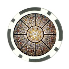 Stained Glass Window Glass Ceiling Poker Chip Card Guard by Pakrebo