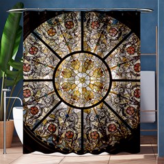 Stained Glass Window Glass Ceiling Shower Curtain 60  X 72  (medium)  by Pakrebo