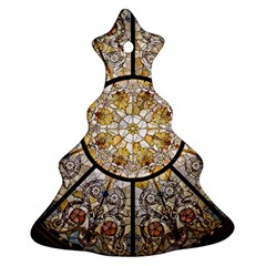 Stained Glass Window Glass Ceiling Christmas Tree Ornament (two Sides) by Pakrebo