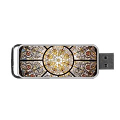 Stained Glass Window Glass Ceiling Portable Usb Flash (two Sides) by Pakrebo