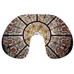 Stained Glass Window Glass Ceiling Travel Neck Pillows by Pakrebo