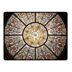 Stained Glass Window Glass Ceiling Double Sided Fleece Blanket (small)  by Pakrebo