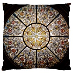 Stained Glass Window Glass Ceiling Large Flano Cushion Case (one Side) by Pakrebo