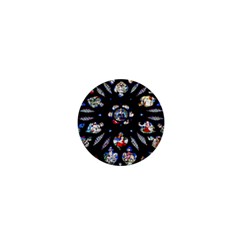 Stained Glass Sainte Chapelle Gothic 1  Mini Buttons by Pakrebo