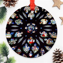 Stained Glass Sainte Chapelle Gothic Ornament (round) by Pakrebo