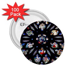 Stained Glass Sainte Chapelle Gothic 2 25  Buttons (100 Pack)  by Pakrebo