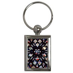 Stained Glass Sainte Chapelle Gothic Key Chains (rectangle)  by Pakrebo