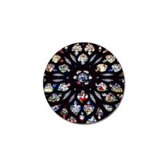 Stained Glass Sainte Chapelle Gothic Golf Ball Marker by Pakrebo