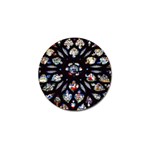 Stained Glass Sainte Chapelle Gothic Golf Ball Marker Front