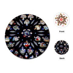 Stained Glass Sainte Chapelle Gothic Playing Cards (round) by Pakrebo