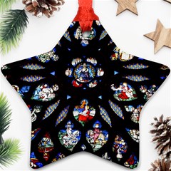 Stained Glass Sainte Chapelle Gothic Star Ornament (two Sides) by Pakrebo