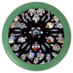 Stained Glass Sainte Chapelle Gothic Color Wall Clock by Pakrebo