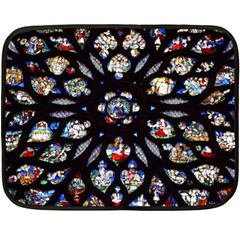 Stained Glass Sainte Chapelle Gothic Double Sided Fleece Blanket (mini)  by Pakrebo