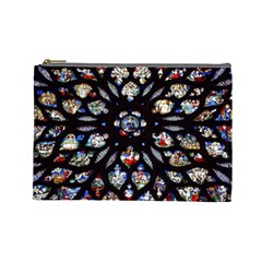 Stained Glass Sainte Chapelle Gothic Cosmetic Bag (large) by Pakrebo