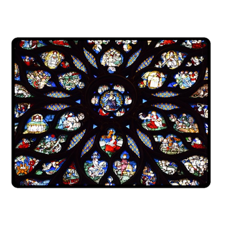 Stained Glass Sainte Chapelle Gothic Fleece Blanket (Small)