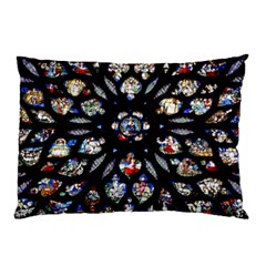 Stained Glass Sainte Chapelle Gothic Pillow Case (two Sides) by Pakrebo