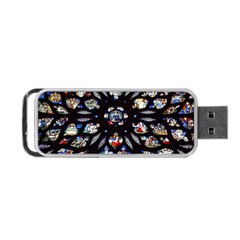 Stained Glass Sainte Chapelle Gothic Portable Usb Flash (two Sides) by Pakrebo