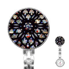 Stained Glass Sainte Chapelle Gothic Stainless Steel Nurses Watch by Pakrebo