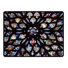 Stained Glass Sainte Chapelle Gothic Double Sided Fleece Blanket (small)  by Pakrebo