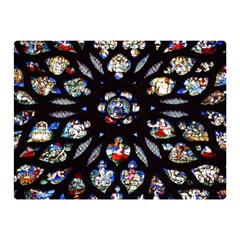 Stained Glass Sainte Chapelle Gothic Double Sided Flano Blanket (mini)  by Pakrebo