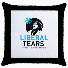 Liberal Tears Funny Screeching Democrat Screaming Throw Pillow Case (black) by snek