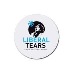 Liberal Tears Funny Screeching Democrat Screaming Rubber Coaster (round)  by snek