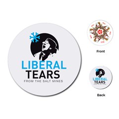 Liberal Tears Funny Screeching Democrat Screaming Playing Cards (round) by snek