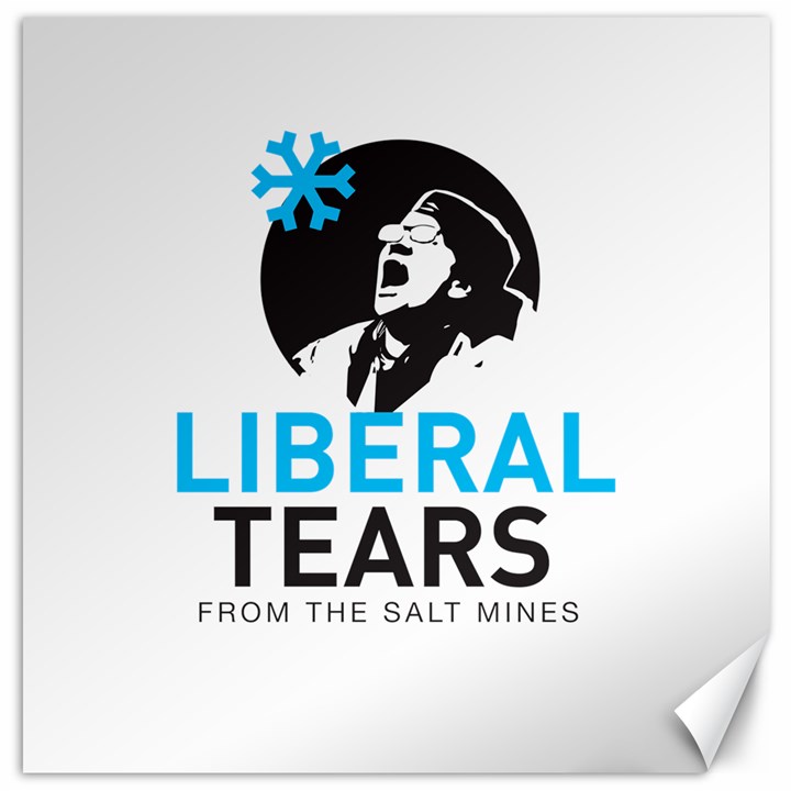 Liberal Tears funny screeching Democrat Screaming Canvas 16  x 16 