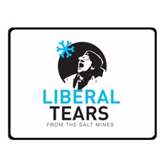 Liberal Tears Funny Screeching Democrat Screaming Double Sided Fleece Blanket (small)  by snek