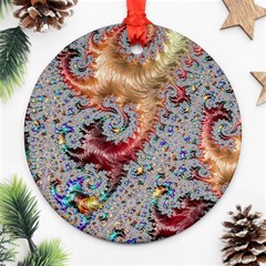 Fractal Artwork Design Pattern Ornament (round) by Pakrebo