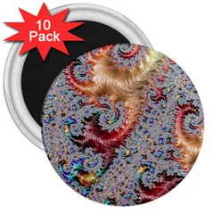 Fractal Artwork Design Pattern 3  Magnets (10 Pack) 