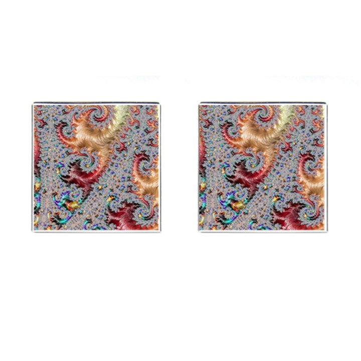 Fractal Artwork Design Pattern Cufflinks (Square)