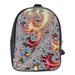 Fractal Artwork Design Pattern School Bag (large) by Pakrebo