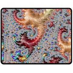 Fractal Artwork Design Pattern Fleece Blanket (medium)  by Pakrebo