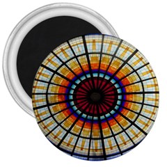 Background Stained Glass Window 3  Magnets by Pakrebo