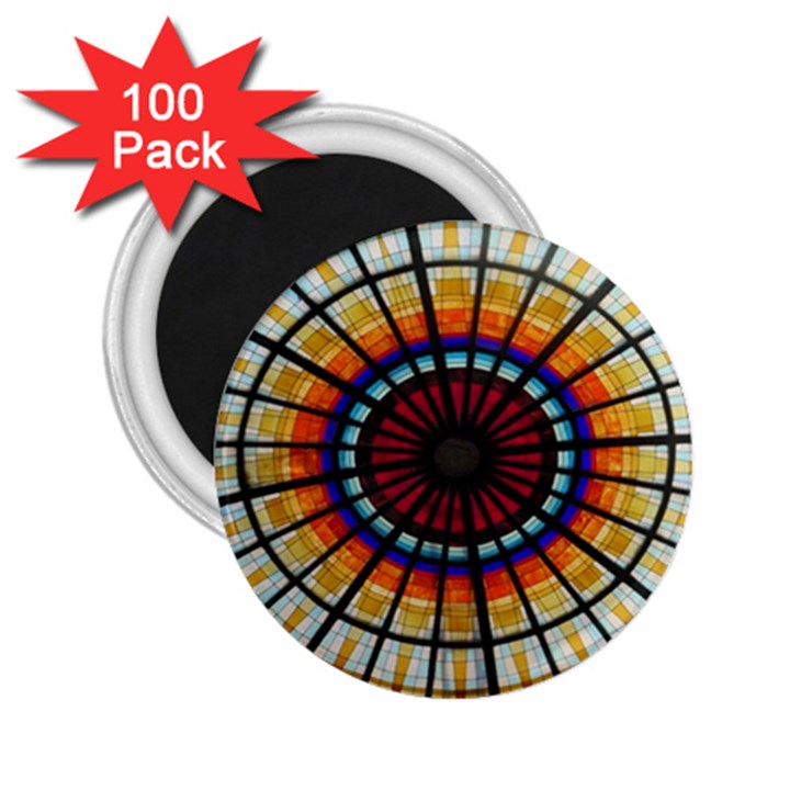 Background Stained Glass Window 2.25  Magnets (100 pack) 