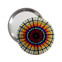 Background Stained Glass Window 2 25  Handbag Mirrors by Pakrebo