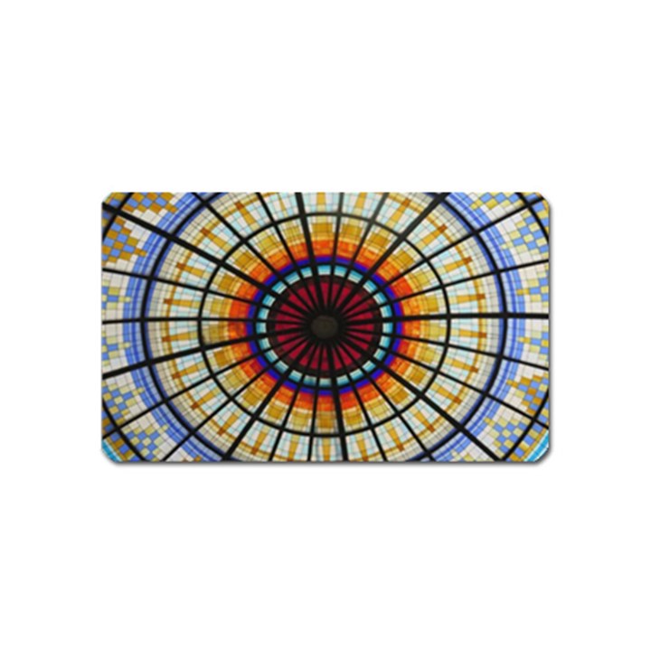 Background Stained Glass Window Magnet (Name Card)