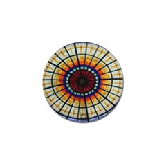 Background Stained Glass Window Golf Ball Marker by Pakrebo