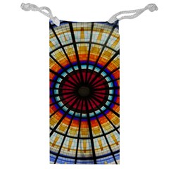 Background Stained Glass Window Jewelry Bag by Pakrebo