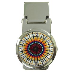 Background Stained Glass Window Money Clip Watches by Pakrebo