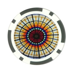 Background Stained Glass Window Poker Chip Card Guard by Pakrebo