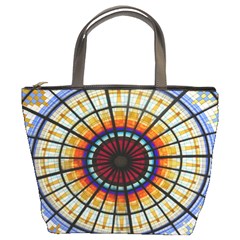 Background Stained Glass Window Bucket Bag by Pakrebo