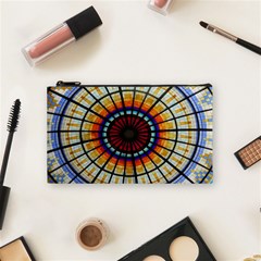 Background Stained Glass Window Cosmetic Bag (small) by Pakrebo