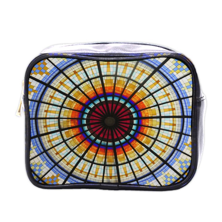 Background Stained Glass Window Mini Toiletries Bag (One Side)