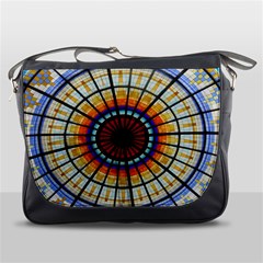 Background Stained Glass Window Messenger Bag by Pakrebo