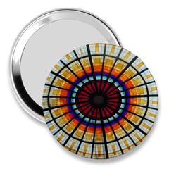 Background Stained Glass Window 3  Handbag Mirrors by Pakrebo