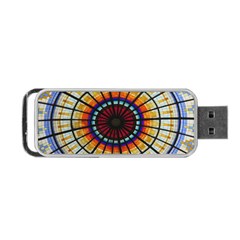 Background Stained Glass Window Portable Usb Flash (two Sides) by Pakrebo