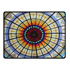 Background Stained Glass Window Double Sided Fleece Blanket (small)  by Pakrebo